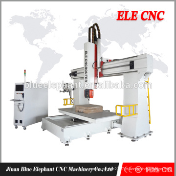 CE vácuo mesa de trabalho router cnc com 5 eixos